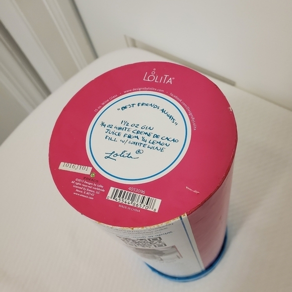 NIB Lolita Love My Wine "Best Friends Always" Wine Glass, Birthday, All Occasion - Picture 4 of 13